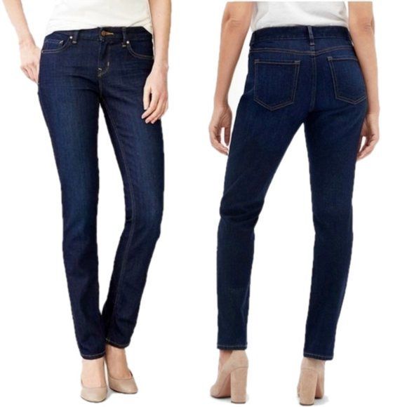 Gap 1969 Real Straight High Rise sz 4 Dark Wash EUC Stretch denim jeans - Picture 1 of 5